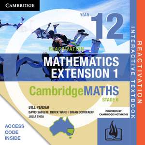 CambridgeMATHS NSW Stage 6 Extension 1 Year 12 Reactivation Card de William Pender