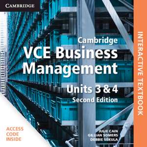 Cambridge VCE Business Management Units 3&4 Digital (Card) de Julie Cain