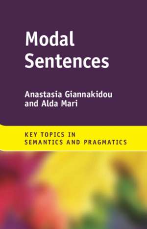 Modal Sentences de Anastasia Giannakidou