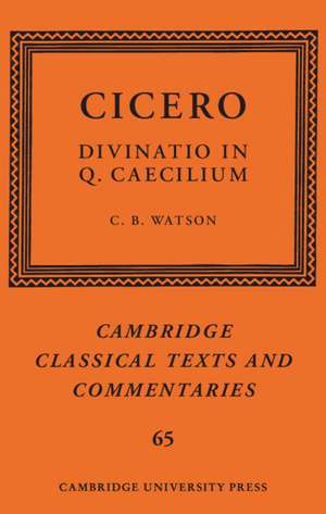 Cicero de C B Watson