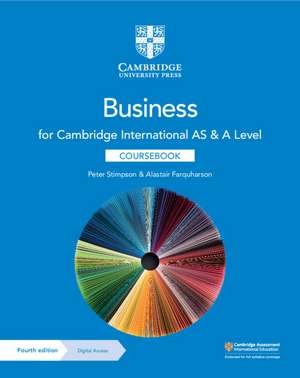 Cambridge International AS & A Level Business Coursebook with Digital Access (2 Years) de Peter Stimpson