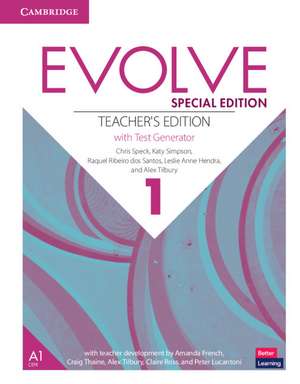 Evolve Level 1 Teacher's Edition with Test Generator Special Edition de Chris Speck