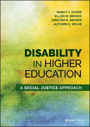 Disability in Higher Education de Nancy J Evans