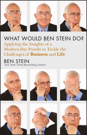 What Would Ben Stein Do? – Applying the Wisdom of a Modern–Day Prophet to Tackle the Challenges of Work and Life de B Stein