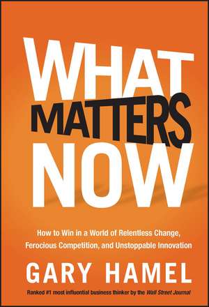 What Matters Now – How to Win in a World of Relentless Change, Ferocious Competition and Unstoppable Innovation de G Hamel