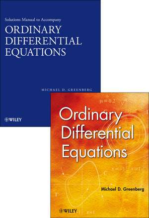 Ordinary Differential Equations Set de Michael D. Greenberg