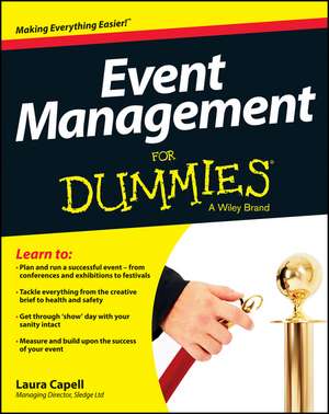 Event Management For Dummies de L Capell