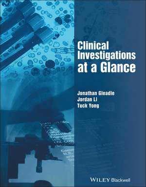 Clinical Investigations at a Glance de J Gleadle