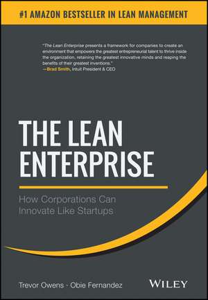 The Lean Enterprise – How Corporations Can Innovate Like Startups de T Owens