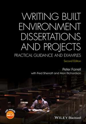Farrell, P: Writing Built Environment Dissertations and Proj