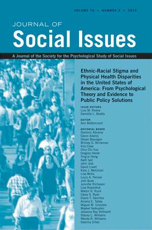 Ethnic–Racial Stigma and Physical Health Dispratities in the USA – From Psychological Theory and Evidence to Public Policy Solution de LM Rivera