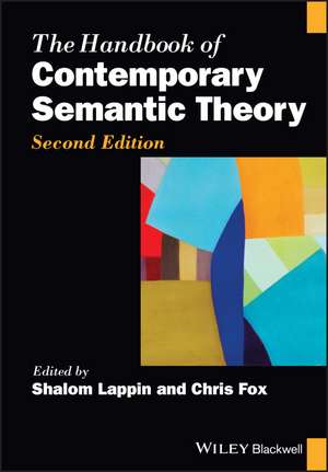 The Handbook of Contemporary Semantic Theory 2e de S Lappin