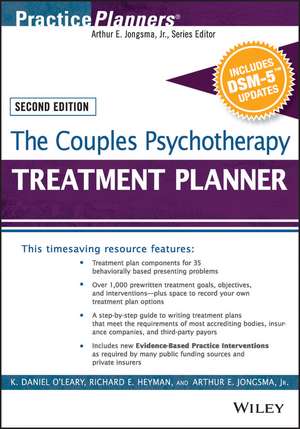 The Couples Psychotherapy Treatment Planner, with DSM–5 Updates, 2e de KD O′Leary