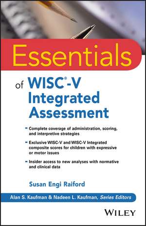 Essentials of WISC–V Integrated Assessment de SE Raiford