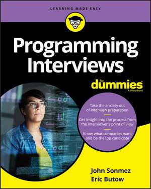 Programming Interviews For Dummies de E Butow