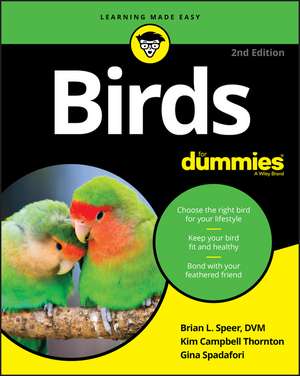 Birds for Dummies de Brian L Speer