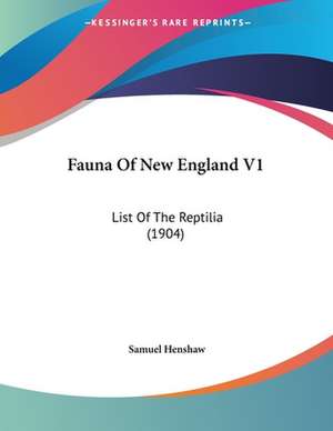 Fauna Of New England V1 de Samuel Henshaw