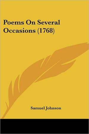 Poems On Several Occasions (1768) de Samuel Johnson