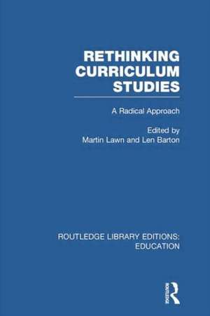 Rethinking Curriculum Studies de Martin Lawn