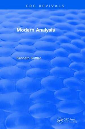 Modern Analysis (1997) de Kenneth Kuttler
