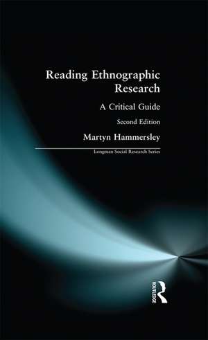 Reading Ethnographic Research de Martyn Hammersley