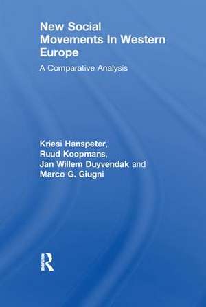 New Social Movements In Western Europe: A Comparative Analysis de Kriesi Hanspeter