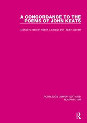 A Concordance to the Poems of John Keats de Michael G. Becker