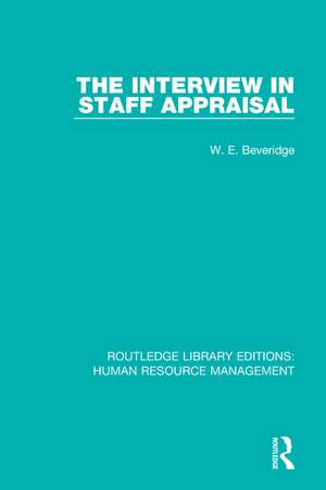 The Interview in Staff Appraisal de W. E. Beveridge