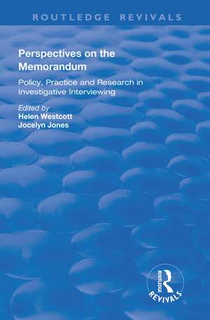 Perspectives on the Memorandum de Helen Westcott