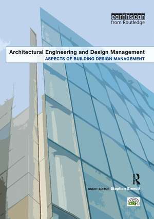 Aspects of Building Design Management de Stephen Emmitt