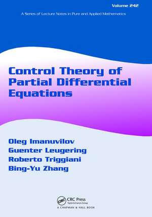 Control Theory of Partial Differential Equations de Guenter Leugering