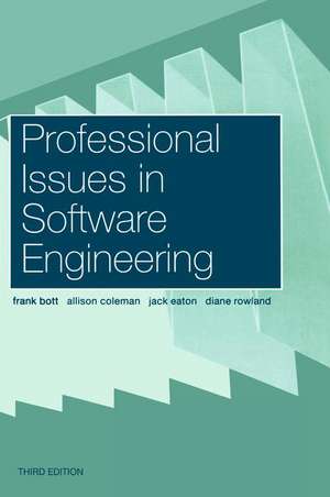 Professional Issues in Software Engineering de Frank Bott