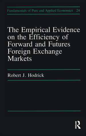 Empirical Evidence on the Efficiency of Forward and Futures Foreign Exchange Markets de Robert J. Hodrick