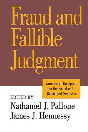 Fraud and Fallible Judgement: Deception in the Social and Behavioural Sciences de David Marsland