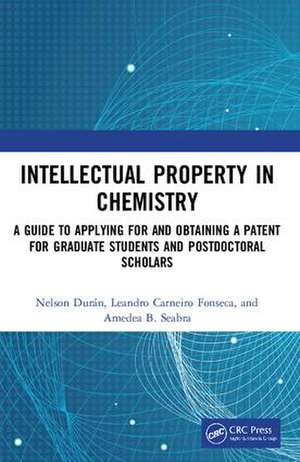 Intellectual Property in Chemistry: A Guide to Applying for and Obtaining a Patent for Graduate Students and Postdoctoral Scholars de Nelson Durán