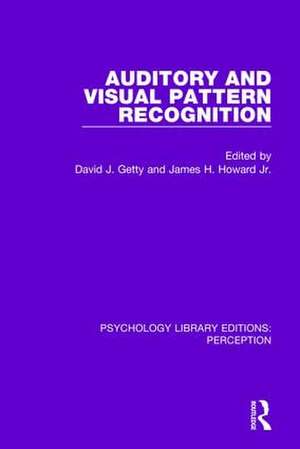 Auditory and Visual Pattern Recognition de David J. Getty