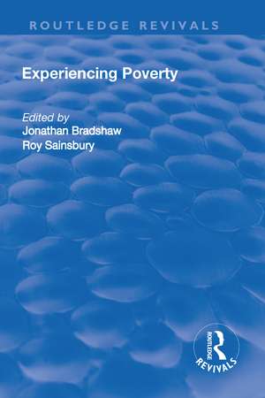 Experiencing Poverty de Jonathan Bradshaw