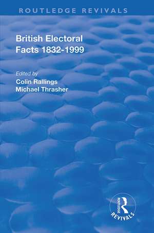 British Electoral Facts, 1832-1999 de Fred Craig