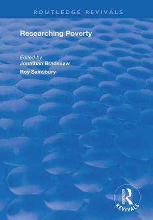 Researching Poverty de Jonathan Bradshaw