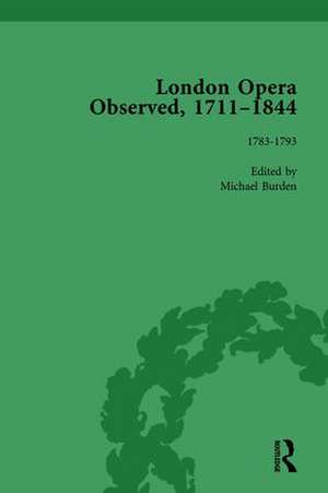 London Opera Observed 1711–1844, Volume III: 1783-1792 de Michael Burden