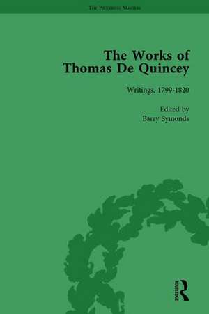 The Works of Thomas De Quincey, Part I Vol 1 de Grevel Lindop