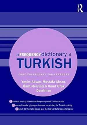 A Frequency Dictionary of Turkish de Yeşim Aksan