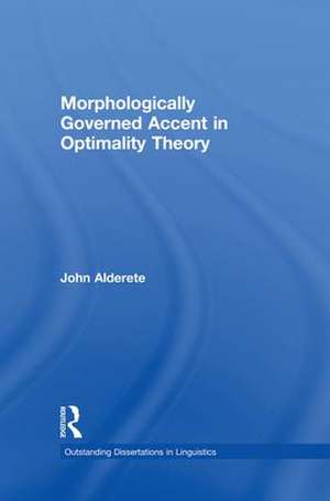 Morphologically Governed Accent in Optimality Theory de John D. Alderete