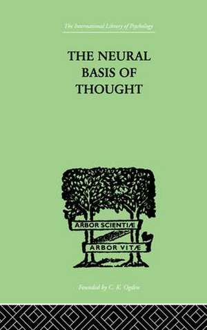 The Neural Basis Of Thought de George G & Elliot Smith Campion