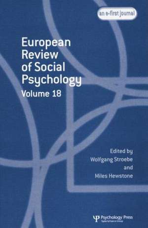 European Review of Social Psychology: Volume 18 de Wolfgang Stroebe