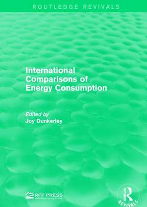 International Comparisons of Energy Consumption de Joy Dunkerley