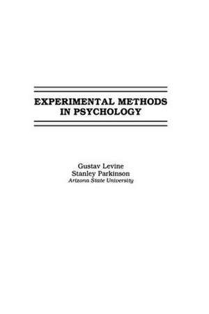 Experimental Methods in Psychology de Gustav Levine