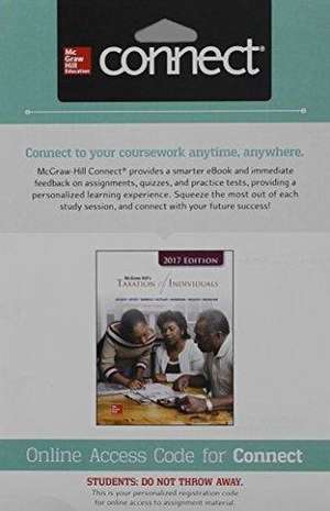 Connect 1- Semester Access Card for McGraw-Hill's Taxation of Individuals 2017 Edition, 8e de Brian Spilker