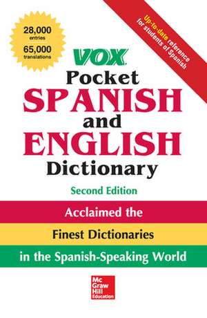 Vox Pocket Spanish and English Dictionary, 2nd Edition de N/A Vox