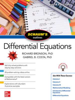 Schaum's Outline of Differential Equations, Fifth Edition de Richard Bronson